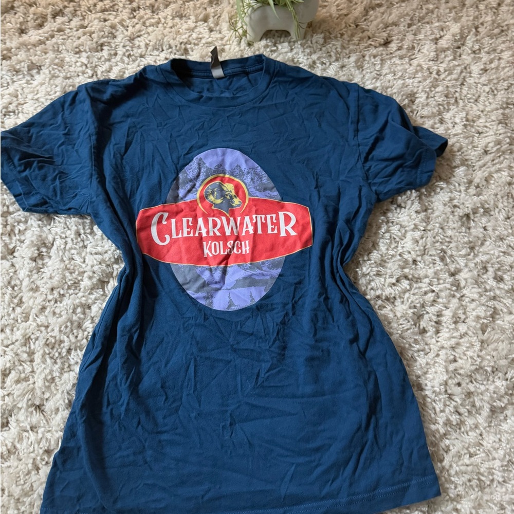 Navy blue Clearwater Kolsch Ram Restaurant collectable beer shirt